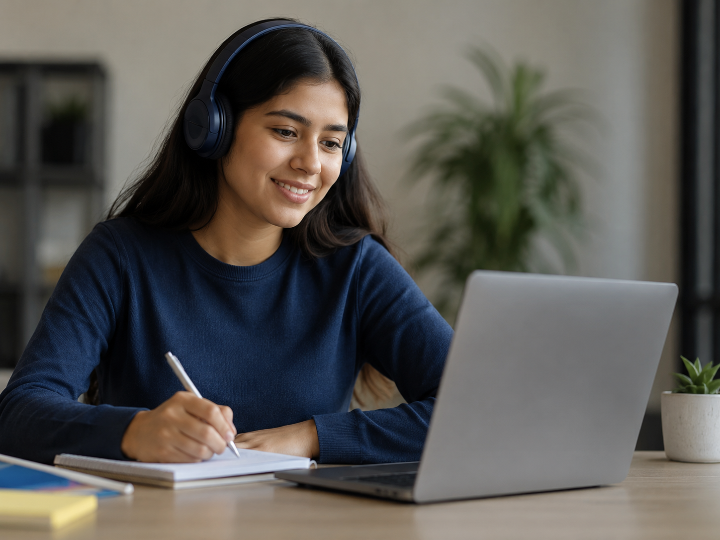 Estudiante en línea consultando opciones de beca